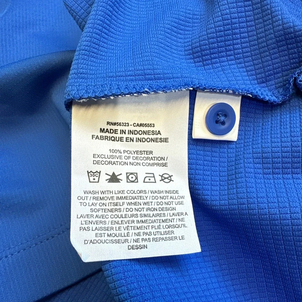 New Nike UW-Platteville Pioneers Dri-Fit Polo Shirt Mens‎ XXL Blue College